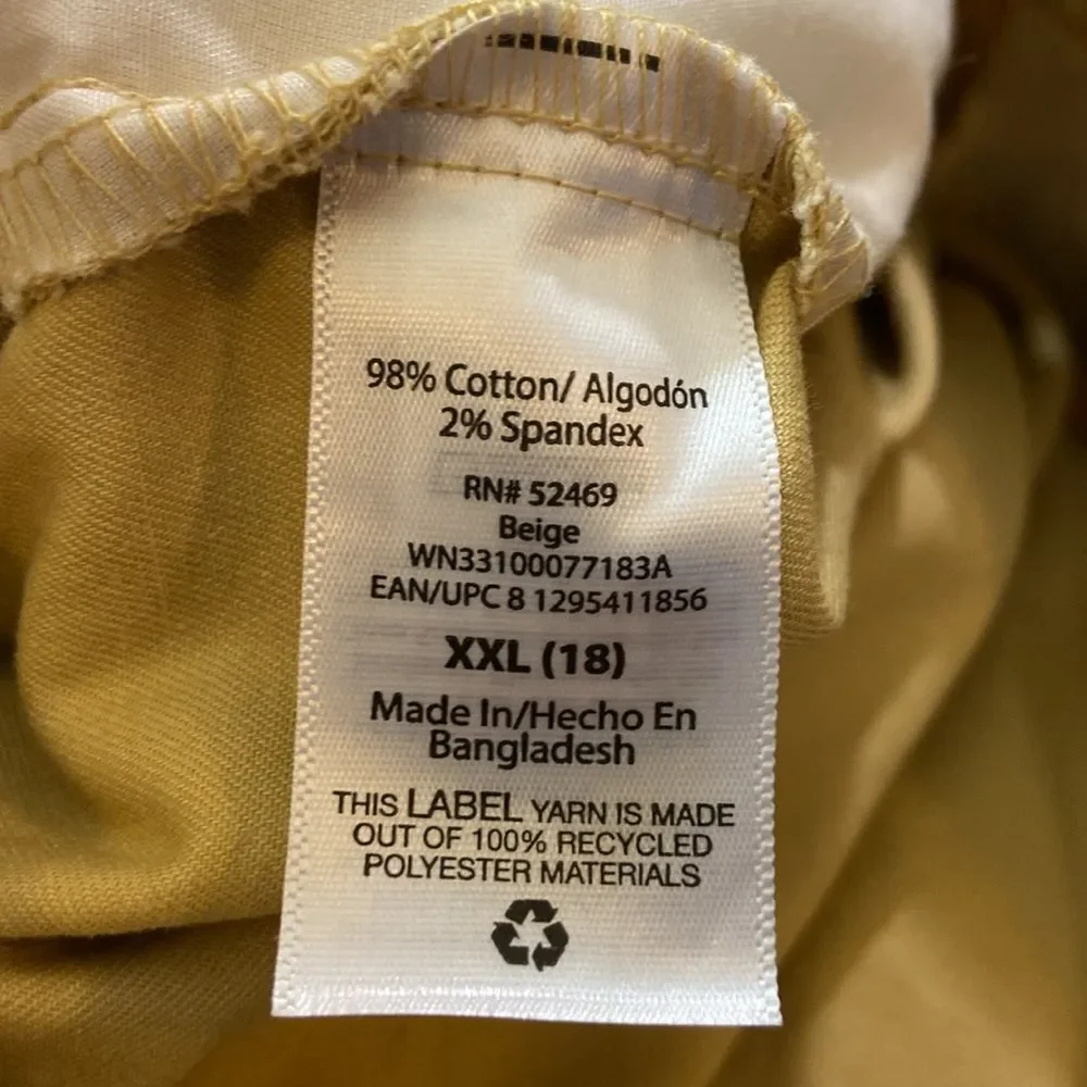 10/$50 Wonder Nation Unisex School Uniform Knee Kids Tan Bottoms Size XXL (18)